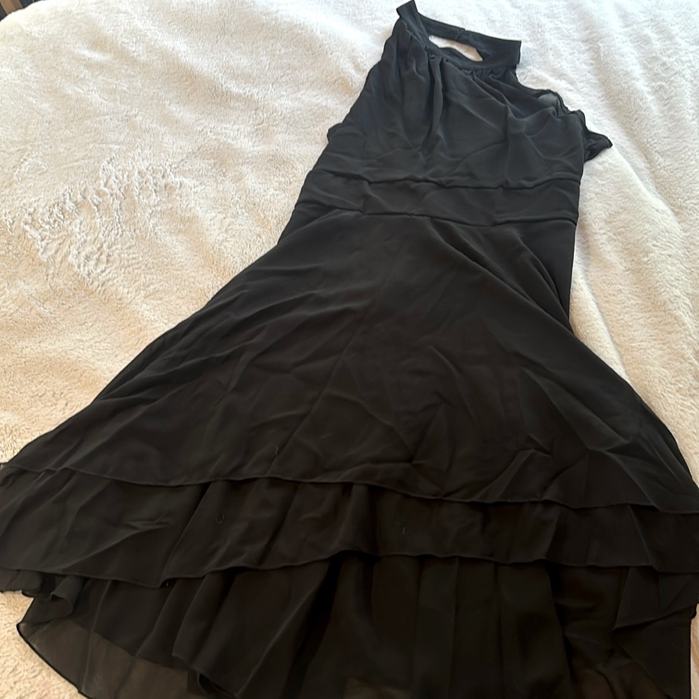 Black knee length dress